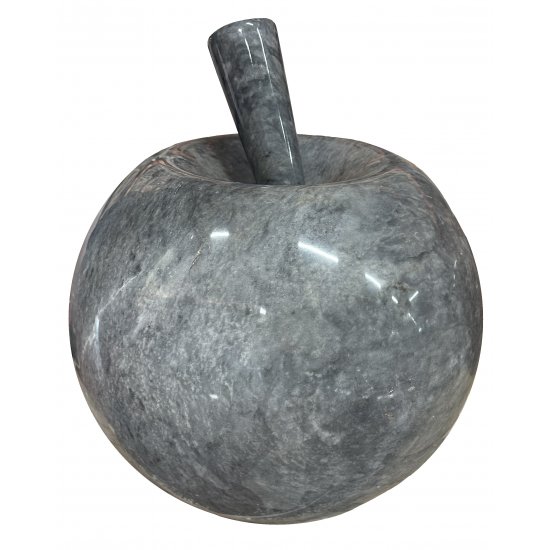 Pomme déco en marbre poli 50 cm