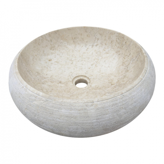 Vasque Carla en marbre strié Beige 