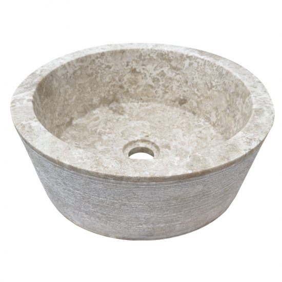 Vasque Livia en marbre strié Beige