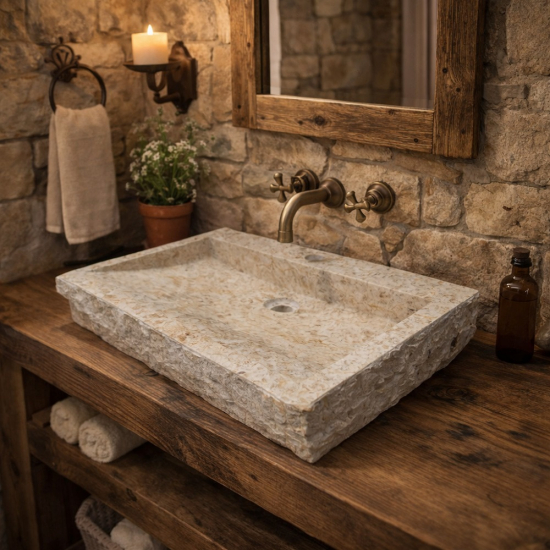 Vasque Mona en marbre Beige