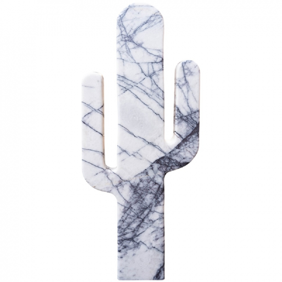 Cactus en marbre blanc Delhi 120cm