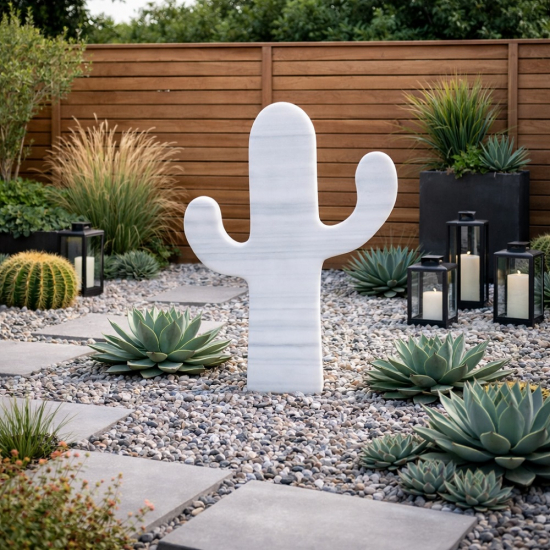 Cactus en marbre gris Pyjama 90cm