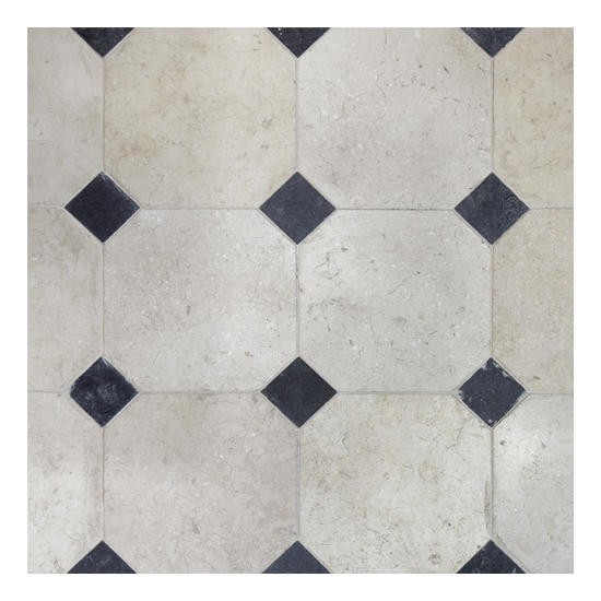 Carrelage en pierre Gala octogone à cabochons
