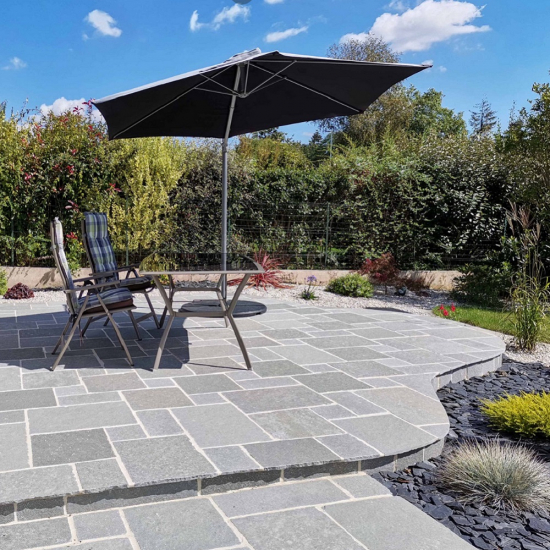 Dallage Mérida taillé main Gris