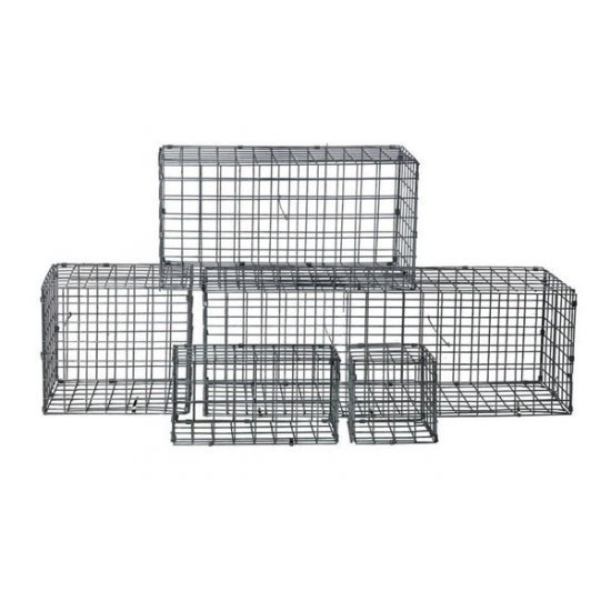 Gabion pré-assemblé et plié L50 x l50 cm