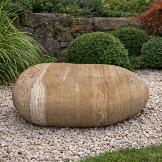 Galet de décoration en marbre Miel