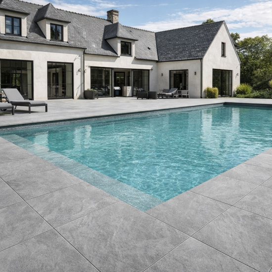 Grès Cérame Cemento Grey ép.2 cm