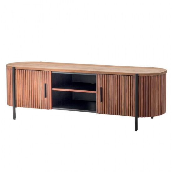 Meuble TV en Acajou et Teck Maho