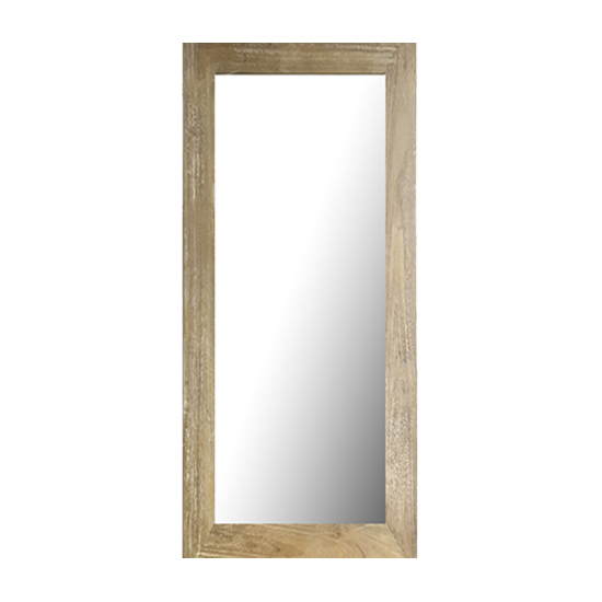 Miroir LONG en teck massif naturel