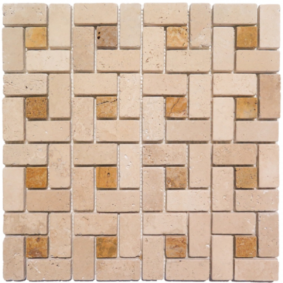 Mosaique travertin SPIRAL