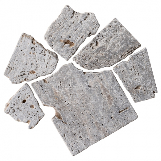 Opus Incertum Travertin Crazy Silver