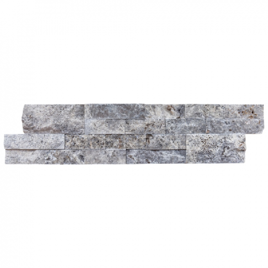 Parement travertin silver 15.2x61x2.2 cm