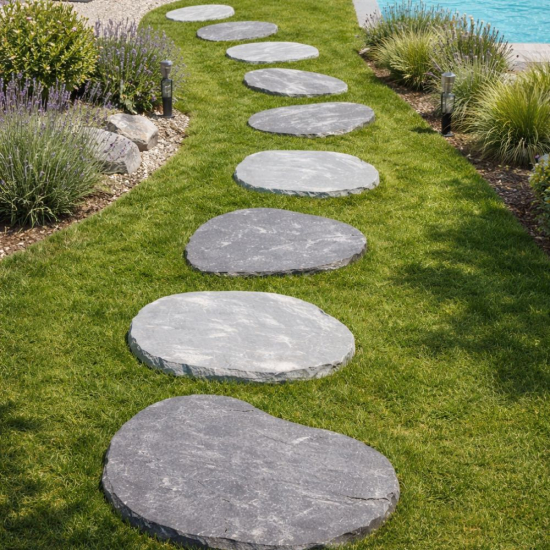 Pas Japonais Jakar Gris forme aléatoire