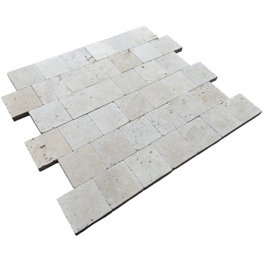Pavé en travertin Impéria ép.3 cm