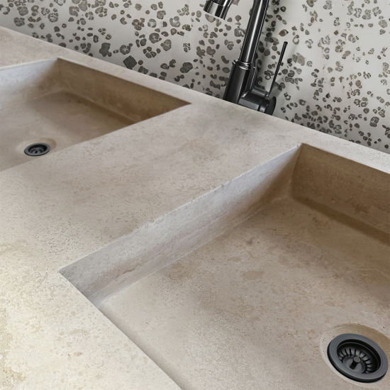 Plan vasque Mona travertin Beige