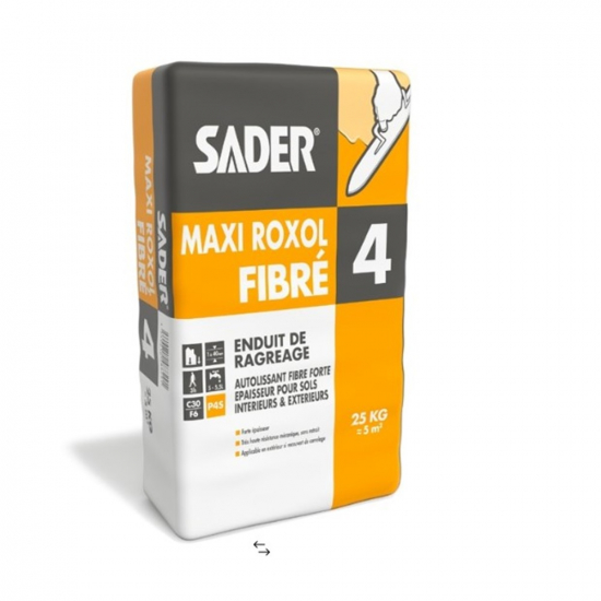Ragréage Roxol Maxi Fibré autolissant forte épaisseur