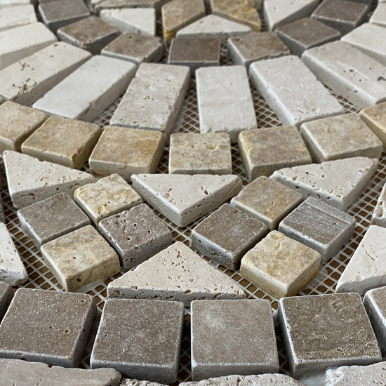 Rosace Travertin Impéria/walnut/Golden