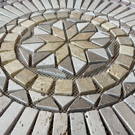 Rosace Travertin Impéria/walnut/golden/persiano 