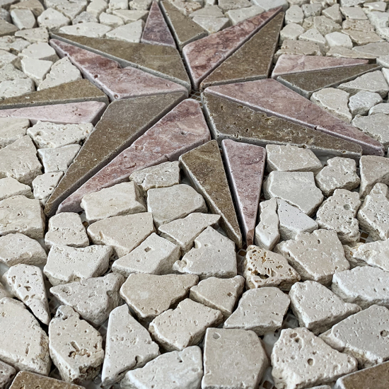 Rosace Travertin Impéria/walnut/persiano 