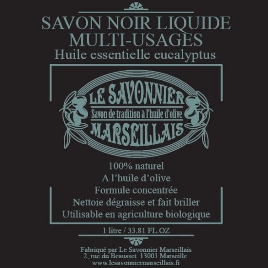 Savon noir de Marseille Eucalyptus 1L