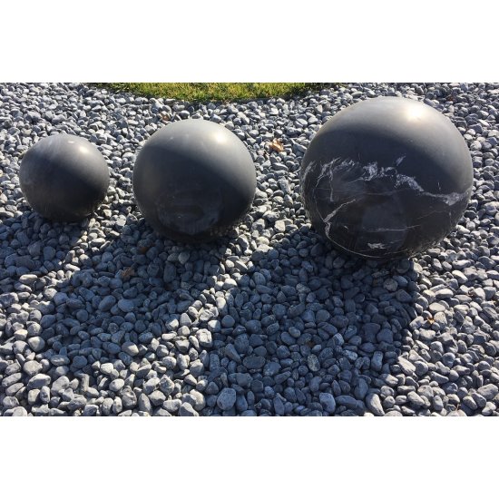 Sphère décorative Marbre noir 3 pièces 