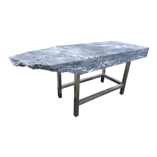 Table marbre monolithe Picasso avec Pied inox