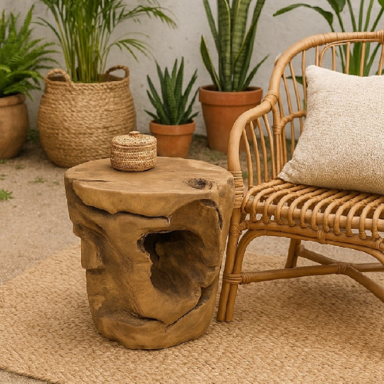 Tabouret en teck