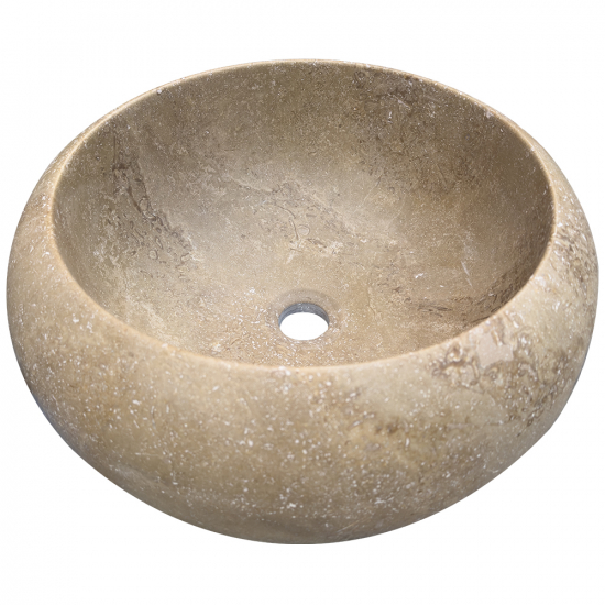 Vasque Carla en travertin Noisette Walnut