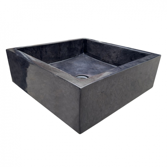 Vasque carrée en marbre Noir