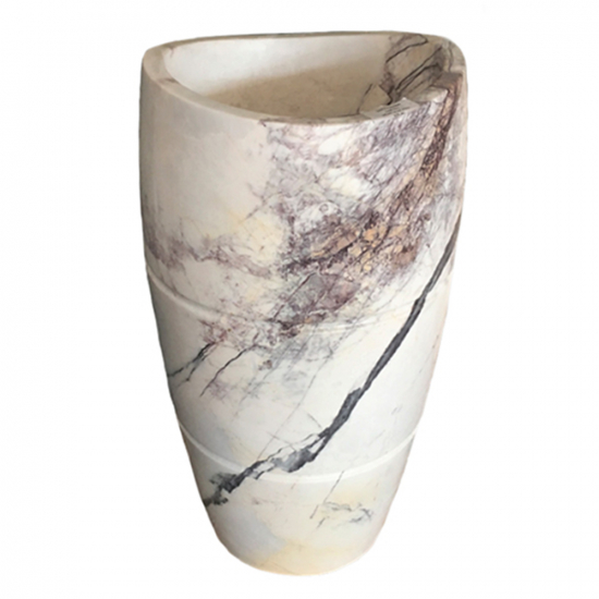 Vasque colonne Delhi Lila polie 48 x H90 cm