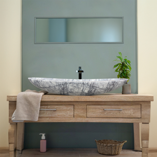 Vasque en marbre Delhi Lila polie