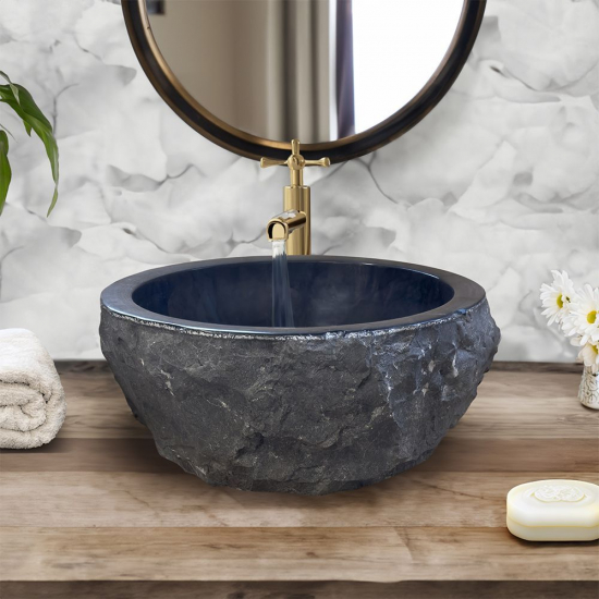 Vasque en marbre noire 50/55