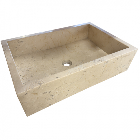 Vasque en marbre rectangle Beige
