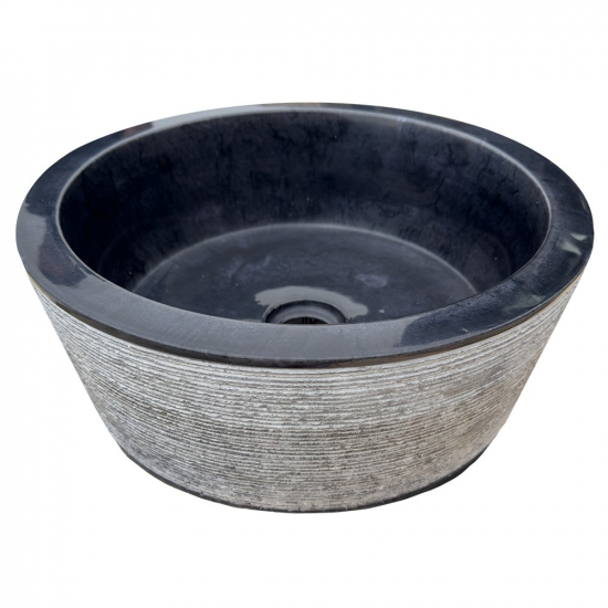 Vasque Livia en marbre strié Noir